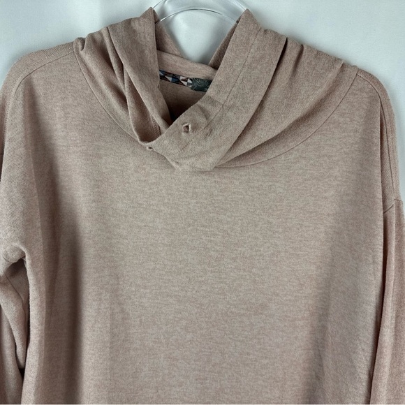 Prana Pink Cowl Neck Sweater Soft Knit Pullover - Picture 2 of 10